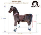 Medallion Ride On Toy Really Walking Horse CHOCOLATE BROWN - Medium Size