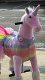 Medallion Ride On Toy Really Walking Horse PURPLE RAINBOW - Medium Size