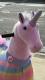 Medallion Ride On Toy Really Walking Horse PURPLE RAINBOW - Medium Size
