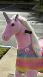 Medallion Ride On Toy Really Walking Horse PURPLE RAINBOW - Medium Size
