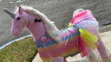 Medallion Ride On Toy Really Walking Horse PURPLE RAINBOW - Medium Size