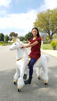 Medallion Ride On Toy Really Walking Horse PURPLE UNICORN - Large Size