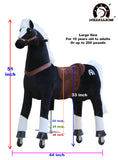 Medallion Ride On Toy Really Walking Horse BLACK KNIGHT - Large Size for 10 Years Old Up to Adults or Up to 200 Pounds
