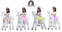 Medallion - My Unicorn Ride On Horse for Girls with Tutu Skirt Medium Size (GOLD Color) Headband & Skirt (TUTU) for Your Child