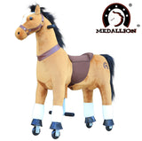 Medallion Ride On Toy Really Walking Horse BROWN - Medium Size