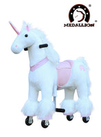 Medallion - My Unicorn Ride On Toy 28 inches Tall Horse for Girls and Boys Small Size 3 to 4 Years Old or Up to 55 Pounds