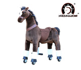 Medallion Ride On Toy Really Walking Horse CHOCOLATE BROWN - Medium Size