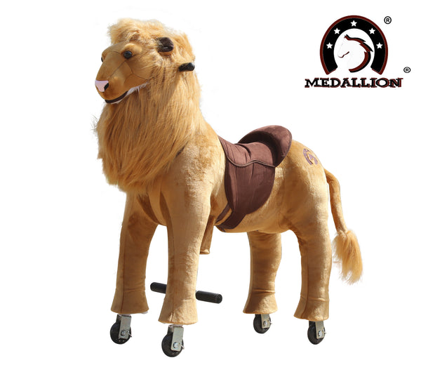 Medallion Ride On Toy Really Walking FRIENDLY LION - Medium Size