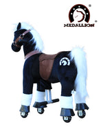 Medallion Ride On Toy Really Walking Horse BLACK KNIGHT - Small Size