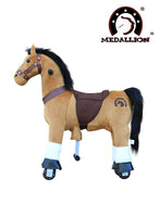 Medallion Ride On Toy Really Walking Horse BROWN - Small Size
