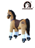 Medallion Ride On Toy Really Walking Horse BROWN - Small Size