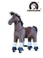 Medallion Ride On Toy Really Walking Horse CHOCOLATE BROWN - Small Size